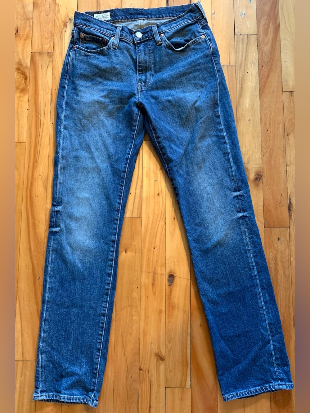 Classic Men's Blue Straight-Leg Jeans